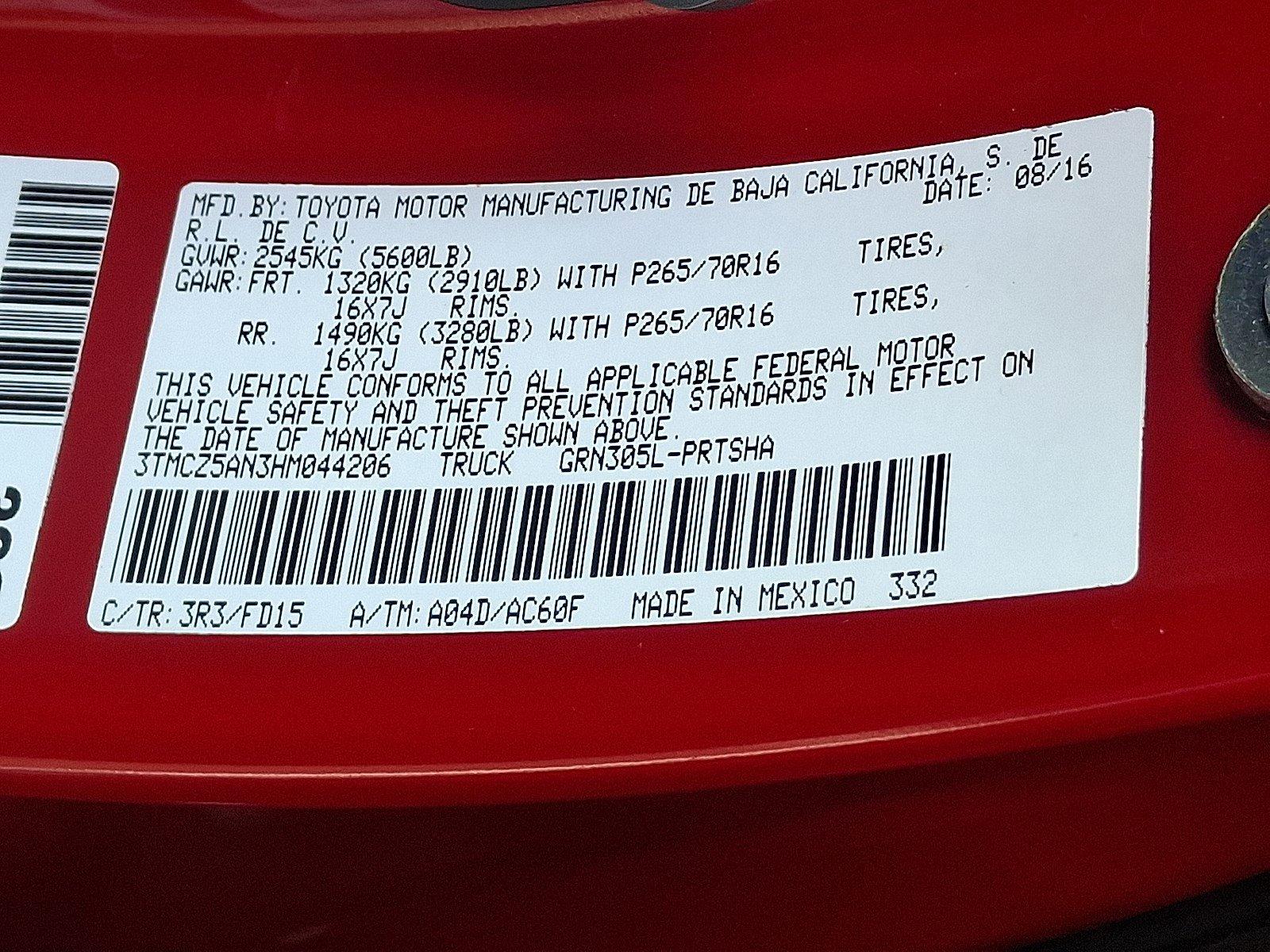 2017 Toyota Tacoma Vehicle Photo in Harrisburg, PA 17111