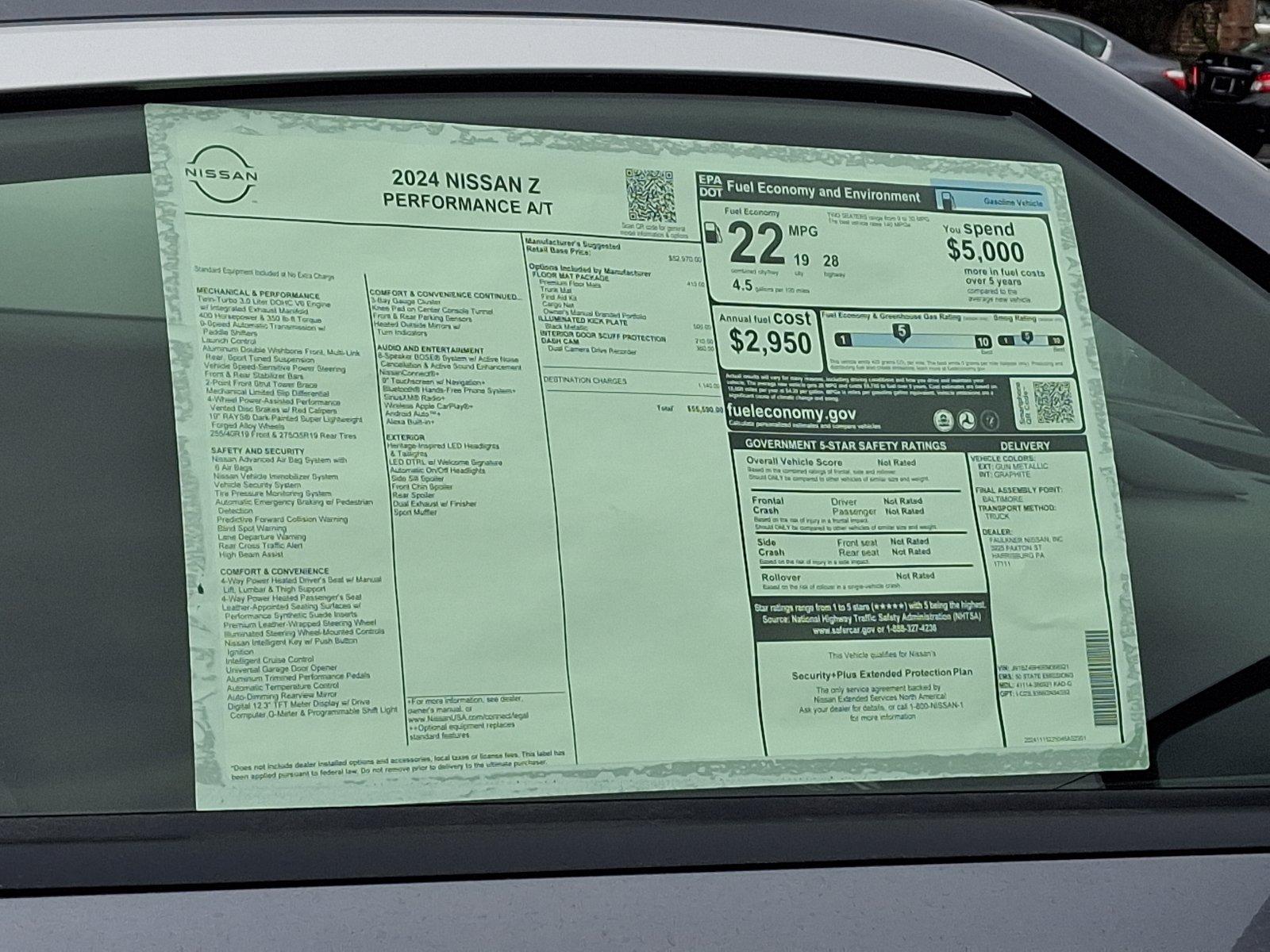 2024 Nissan Z Vehicle Photo in Harrisburg, PA 17111-1033
