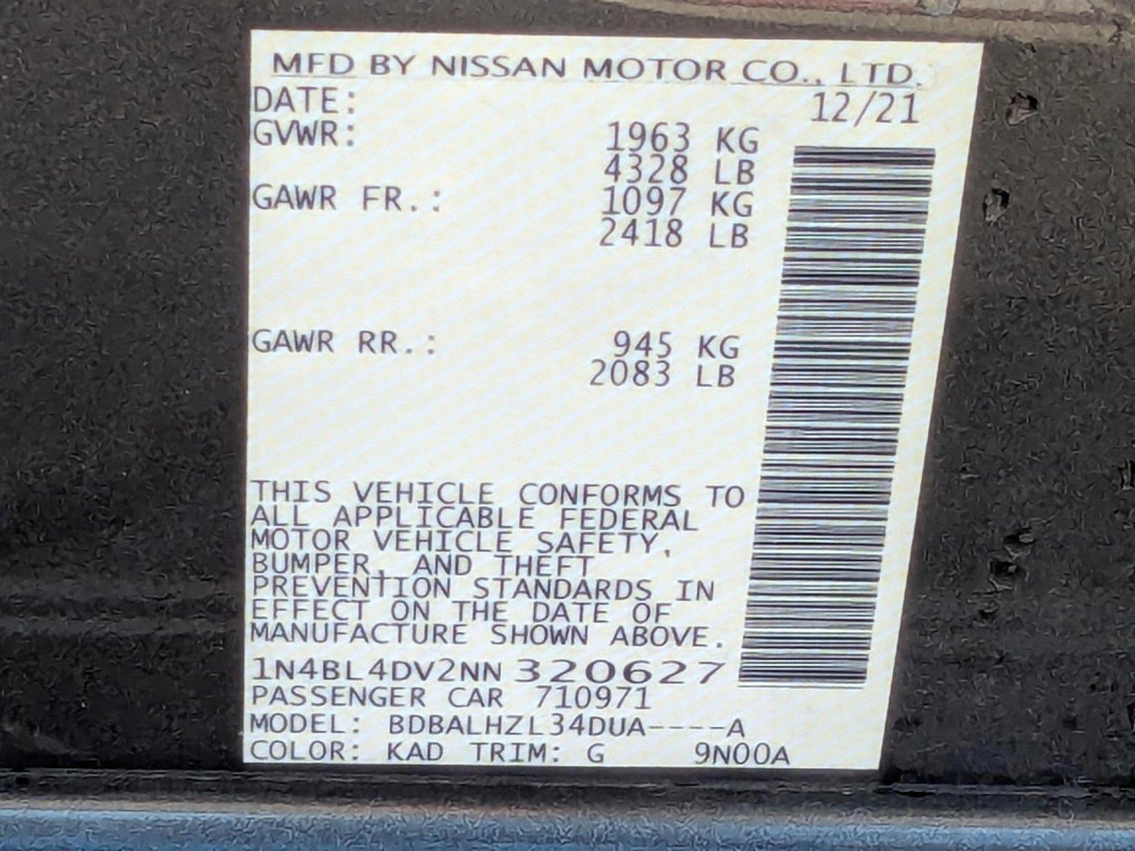 2022 Nissan Altima Vehicle Photo in Pembroke Pines , FL 33084