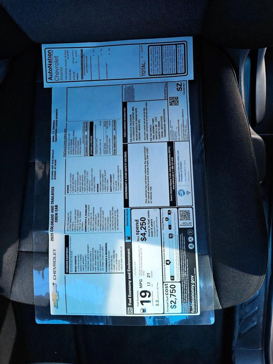 2025 Chevrolet Colorado Vehicle Photo in AMARILLO, TX 79103-4111