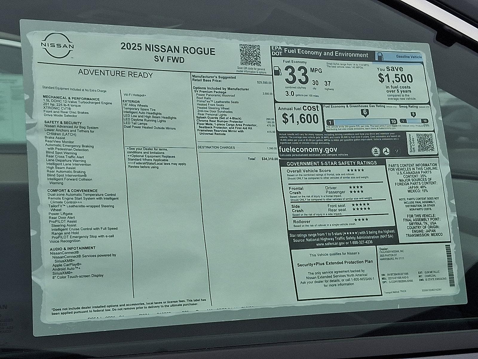 2025 Nissan Rogue Vehicle Photo in Harrisburg, PA 17111-1033