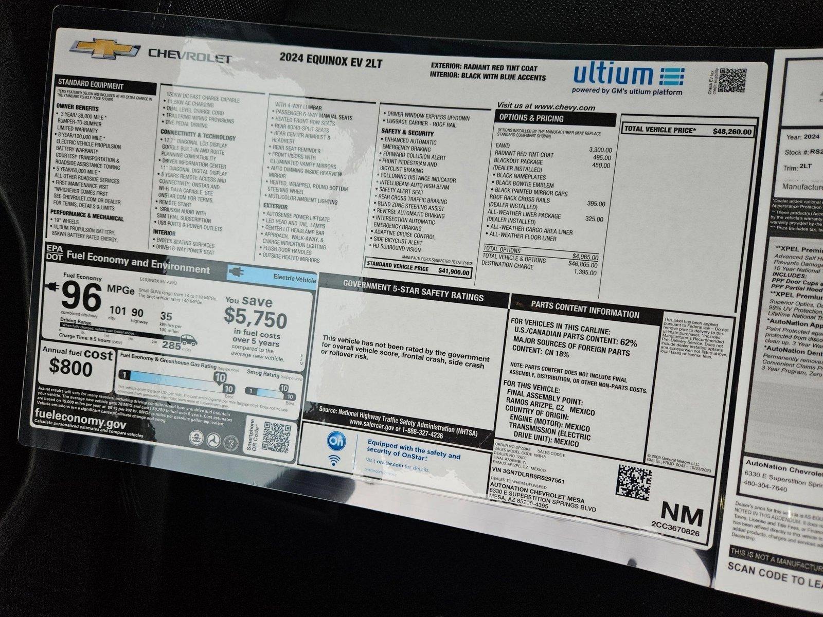 2024 Chevrolet Equinox EV Vehicle Photo in MESA, AZ 85206-4395