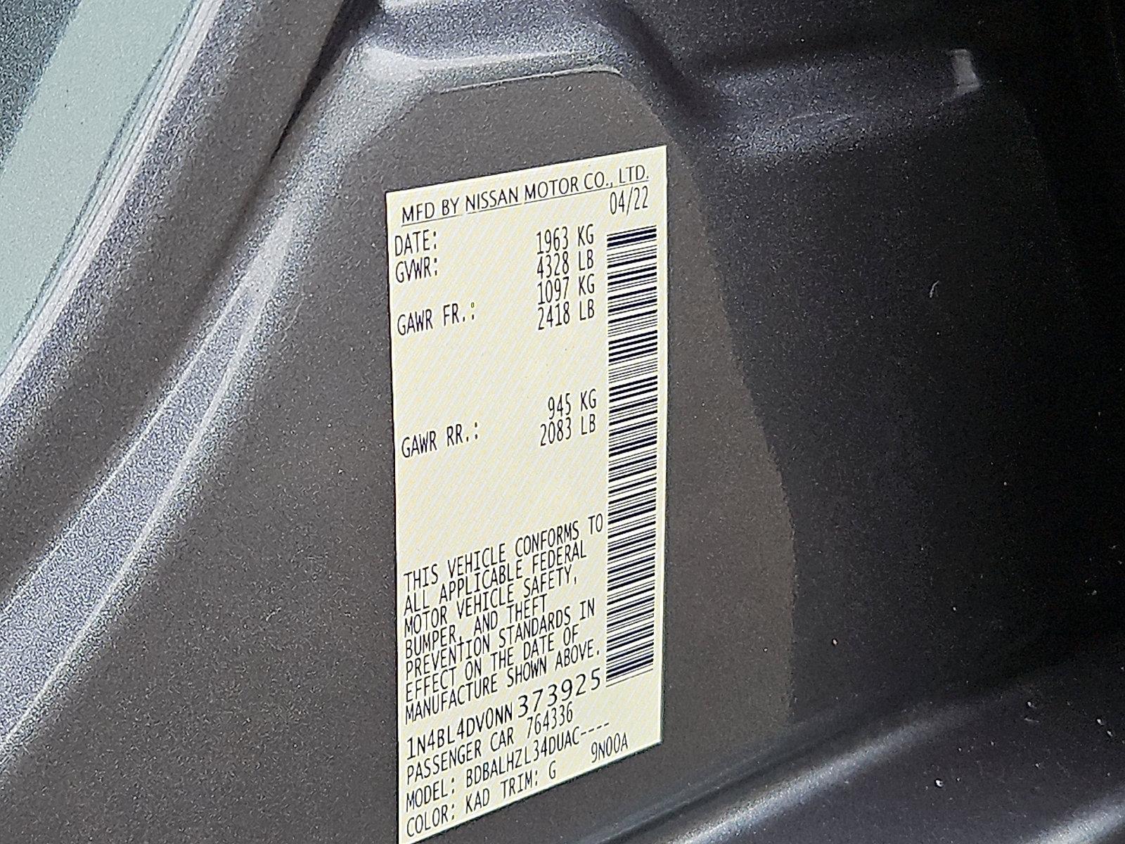 2022 Nissan Altima Vehicle Photo in Jenkintown, PA 19046