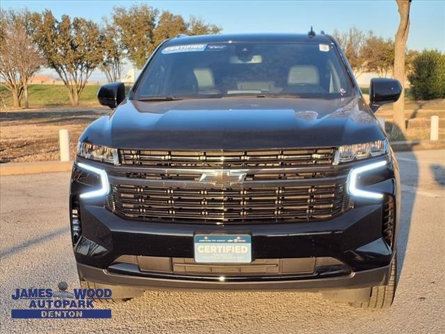 Certified 2021 Chevrolet Tahoe RST with VIN 1GNSCRKD2MR390449 for sale in Denton, TX