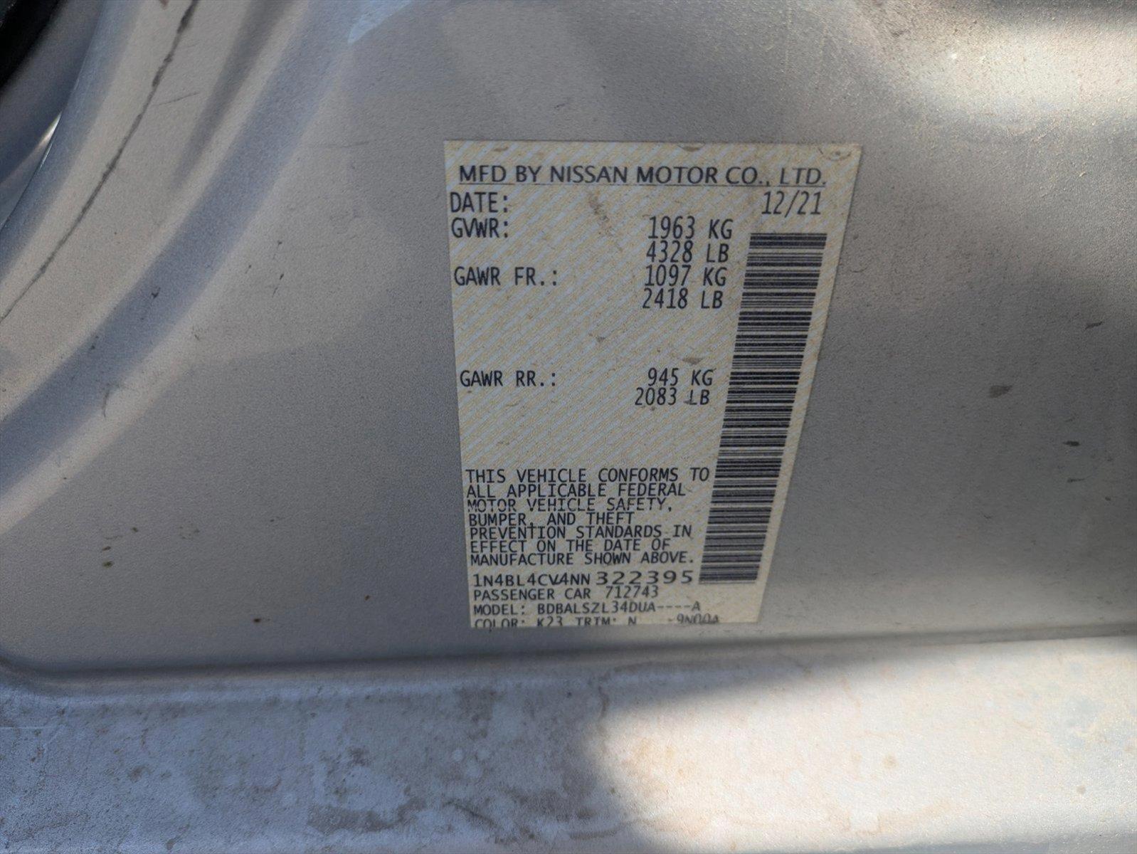 2022 Nissan Altima Vehicle Photo in Corpus Christi, TX 78415