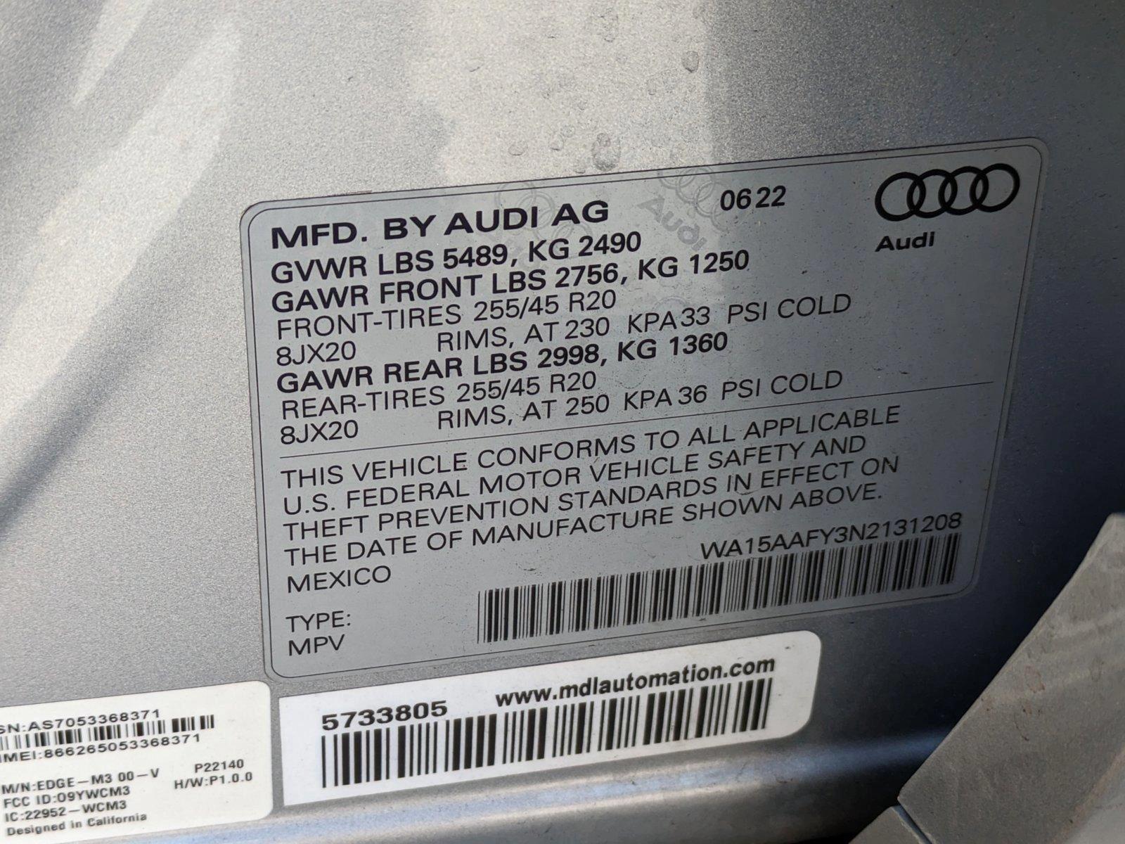 2022 Audi Q5 Sportback Vehicle Photo in Coconut Creek, FL 33073