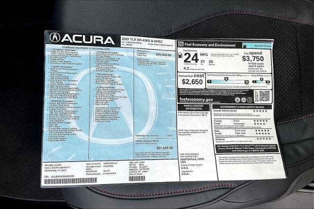 2025 Acura TLX Vehicle Photo in Grapevine, TX 76051