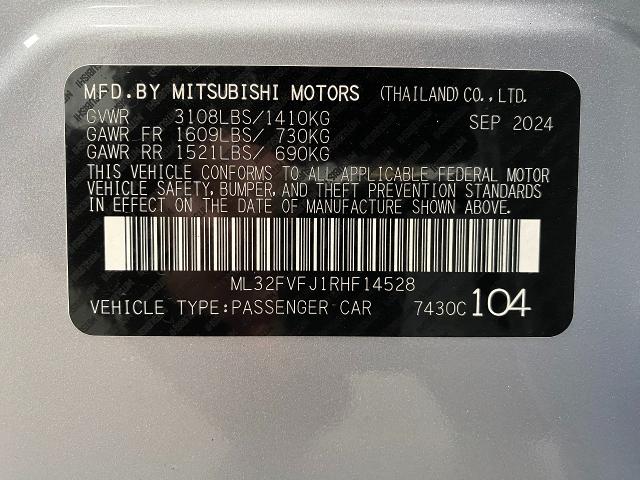 2024 Mitsubishi Mirage G4 Vehicle Photo in Appleton, WI 54913