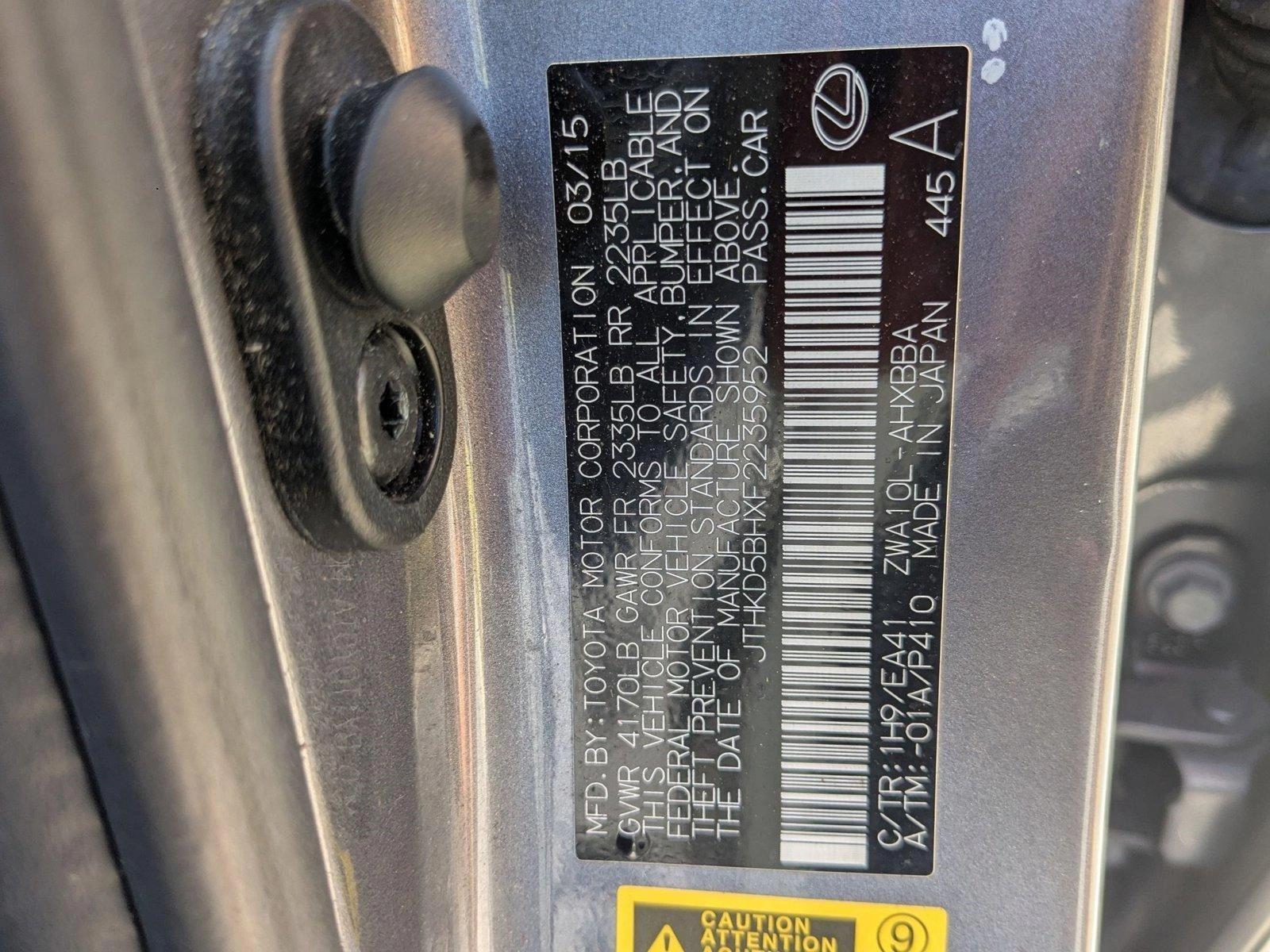 2015 Lexus CT 200h Vehicle Photo in Pompano Beach, FL 33064
