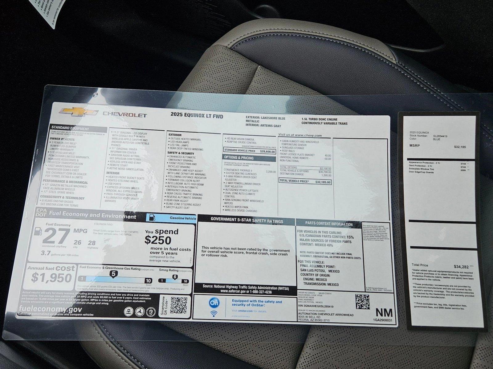 2025 Chevrolet Equinox Vehicle Photo in PEORIA, AZ 85382-3715