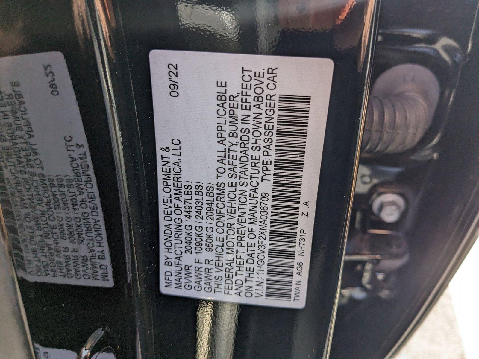 2022 Honda Accord Hybrid Vehicle Photo in Clearwater, FL 33764