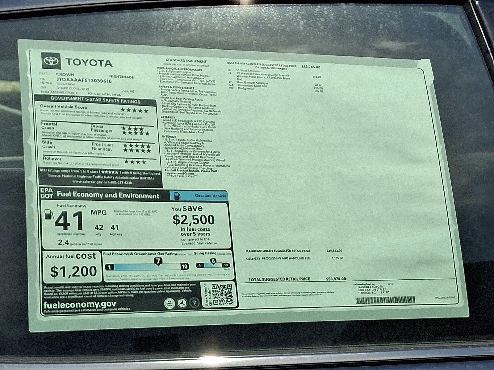 2026 Toyota Crown Vehicle Photo in Harrisburg, PA 17111