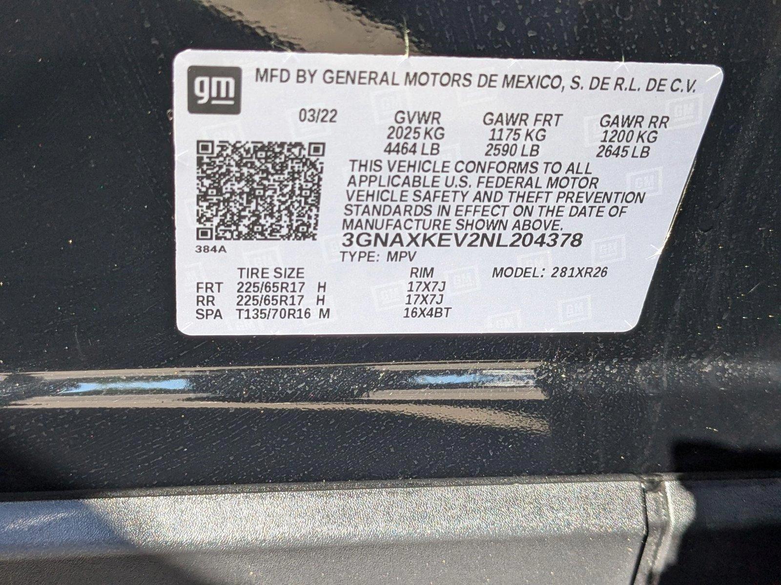 2022 Chevrolet Equinox Vehicle Photo in MIAMI, FL 33134-2699