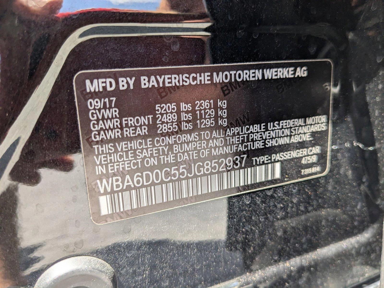 2018 BMW 640i Vehicle Photo in Pompano Beach, FL 33064