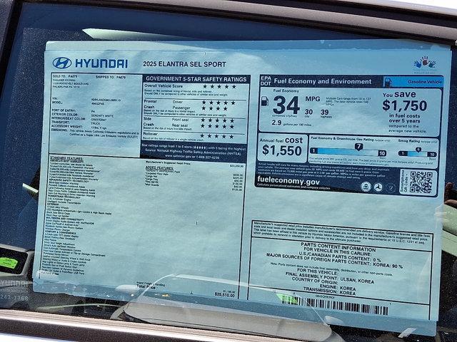 2025 Hyundai ELANTRA Vehicle Photo in Philadelphia, PA 19116