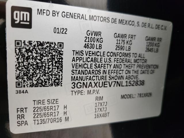 2022 Chevrolet Equinox Vehicle Photo in NEENAH, WI 54956-2243
