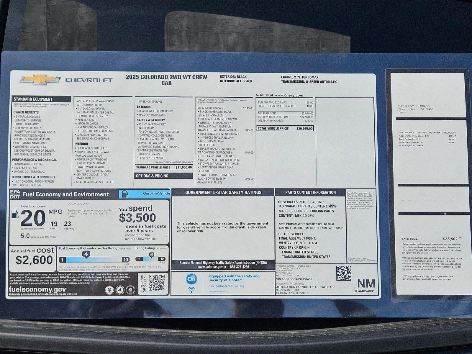 2025 Chevrolet Colorado Vehicle Photo in PEORIA, AZ 85382-3715