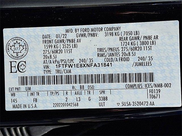 2022 Ford F-150 Vehicle Photo in LANCASTER, PA 17601-0000