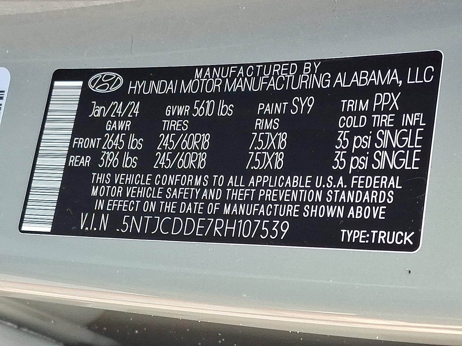 2024 Hyundai Santa Cruz Vehicle Photo in BETHLEHEM, PA 18017-9401