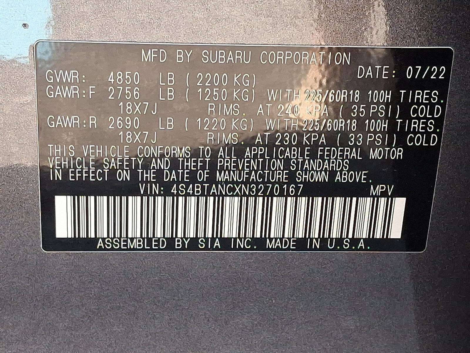 2022 Subaru Outback Vehicle Photo in Easton, PA 18045