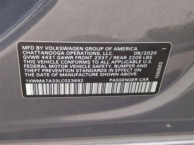 2020 Volkswagen Passat Vehicle Photo in ALBERTVILLE, AL 35950-0246