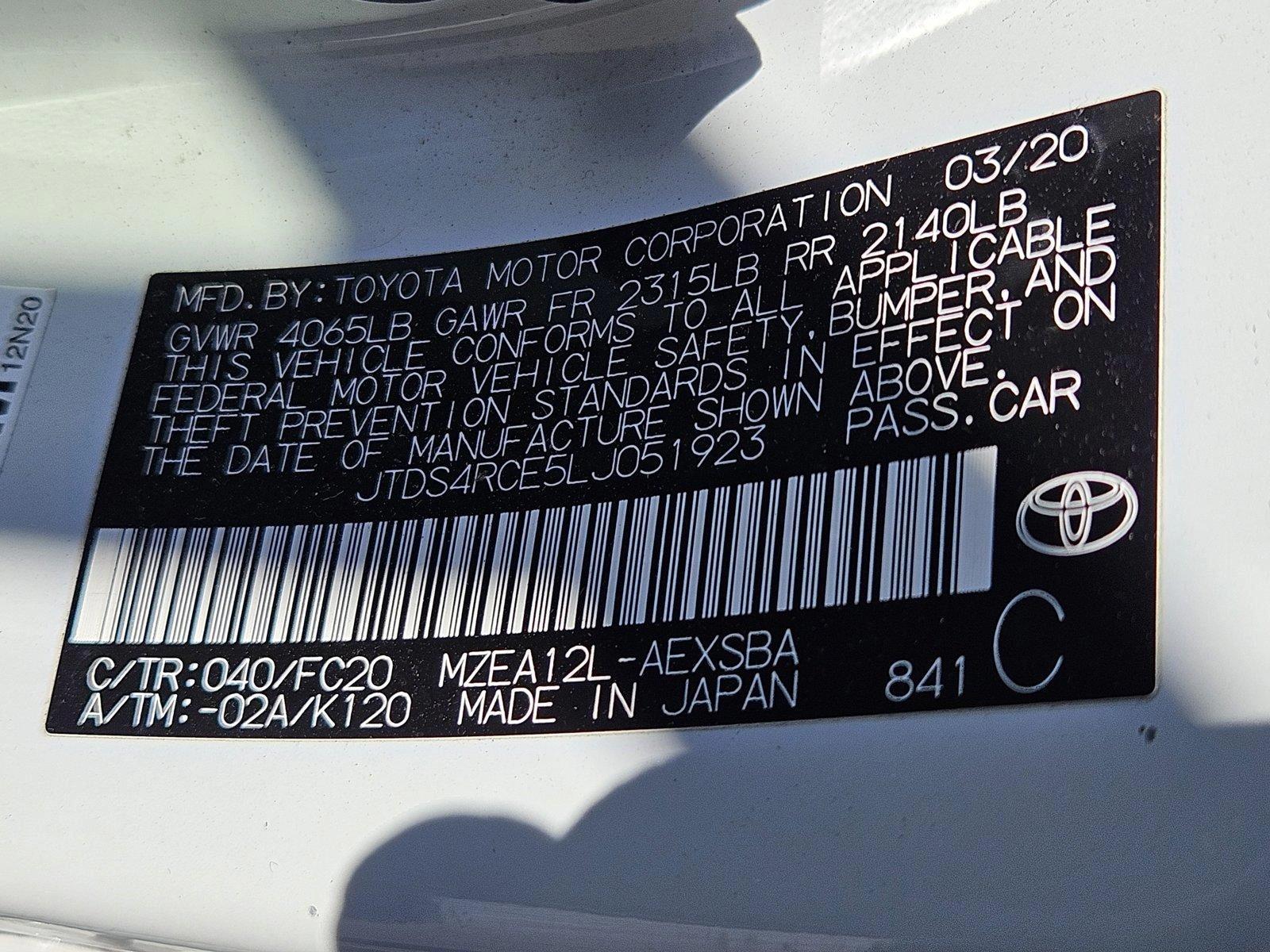 2020 Toyota Corolla Vehicle Photo in Panama City, FL 32401