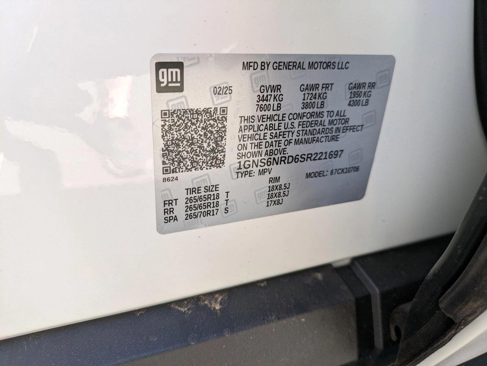 2025 Chevrolet Tahoe Vehicle Photo in GILBERT, AZ 85297-0446
