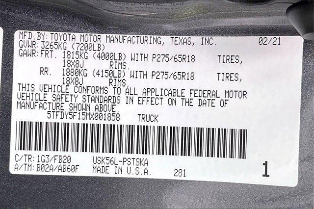 2021 Toyota Tundra 4WD Vehicle Photo in INDEPENDENCE, MO 64055-1314