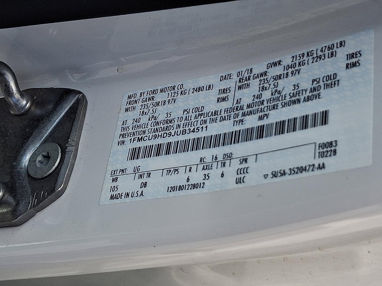 2018 Ford Escape Vehicle Photo in Harrisburg, PA 17111