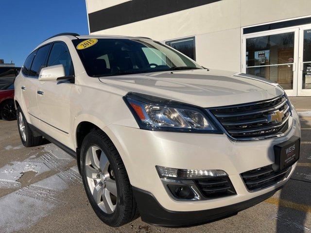 Used 2015 Chevrolet Traverse LTZ with VIN 1GNKVJKD5FJ177430 for sale in Decorah, IA