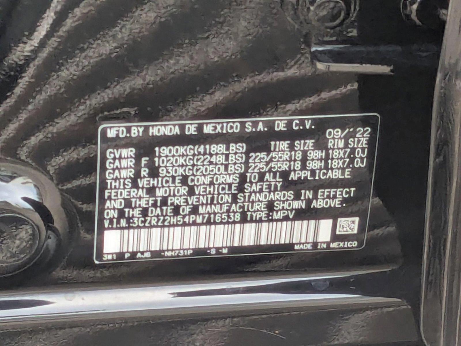 2023 Honda HR-V Vehicle Photo in Cockeysville, MD 21030-2508