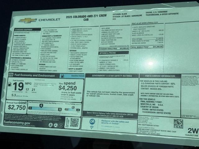 2025 Chevrolet Colorado Vehicle Photo in COLUMBIA, MO 65203-3903
