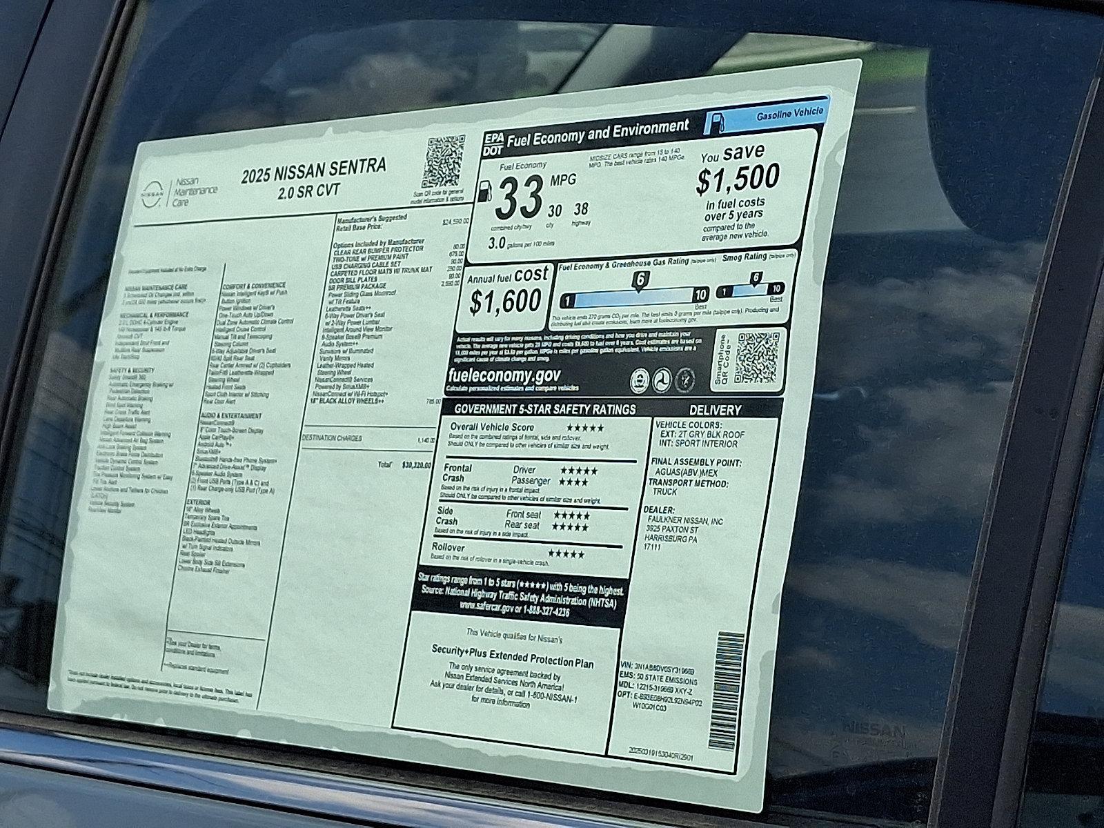 2025 Nissan Sentra Vehicle Photo in Harrisburg, PA 17111-1033
