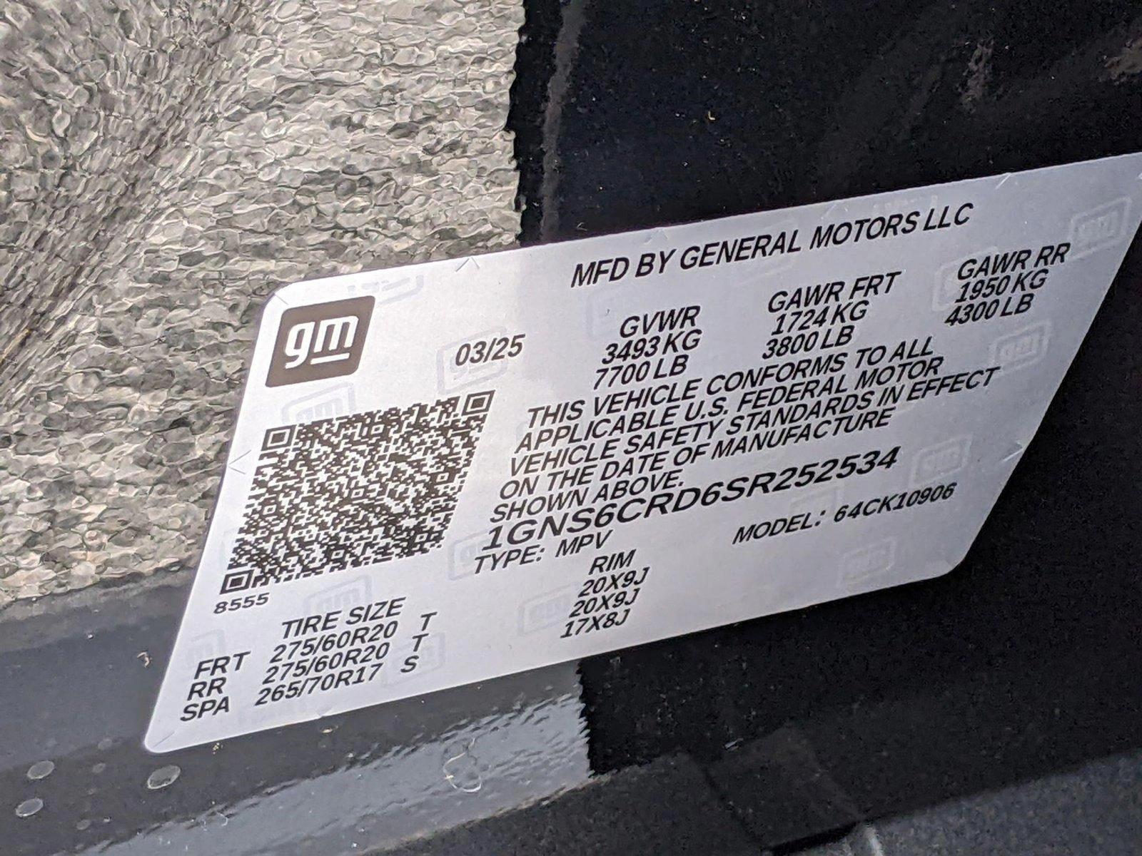 2025 Chevrolet Suburban Vehicle Photo in TIMONIUM, MD 21093-2300