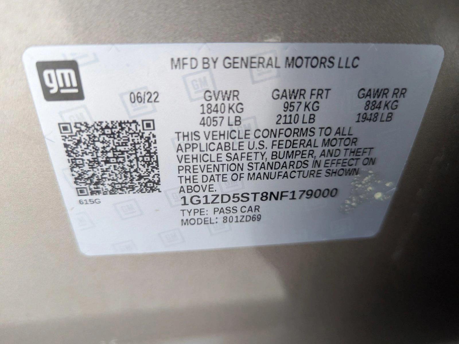 2022 Chevrolet Malibu Vehicle Photo in CORPUS CHRISTI, TX 78412-4902