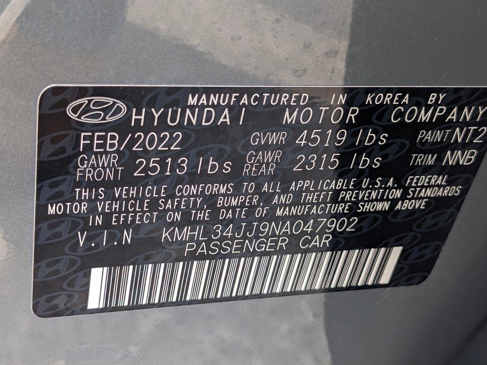 2022 Hyundai Sonata Hybrid Vehicle Photo in MIAMI, FL 33172-3015