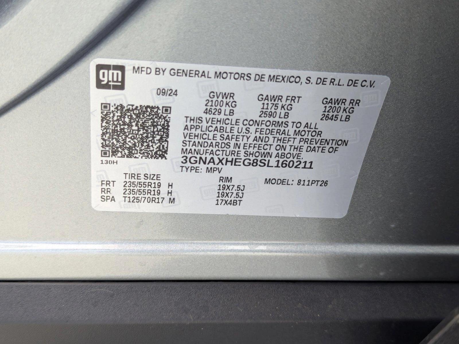 2025 Chevrolet Equinox Vehicle Photo in PEMBROKE PINES, FL 33024-6534