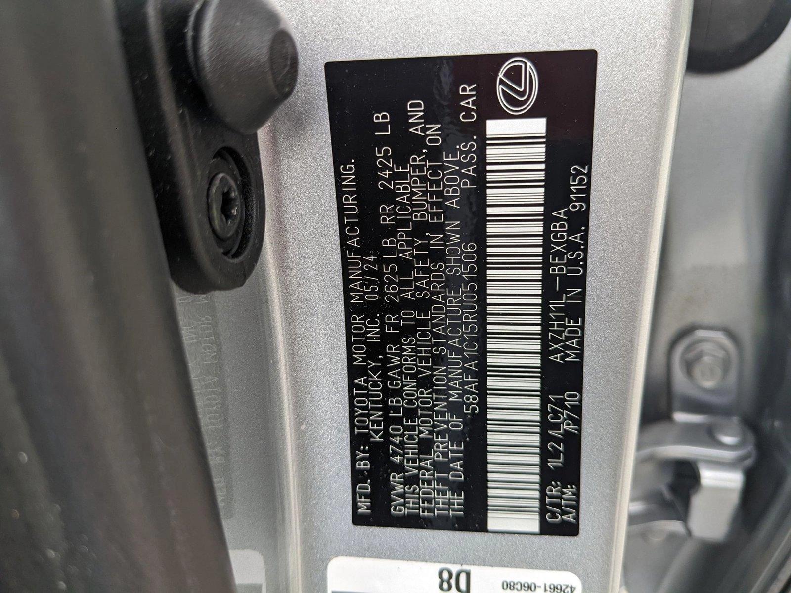 2024 Lexus ES 300h Vehicle Photo in Pompano Beach, FL 33064