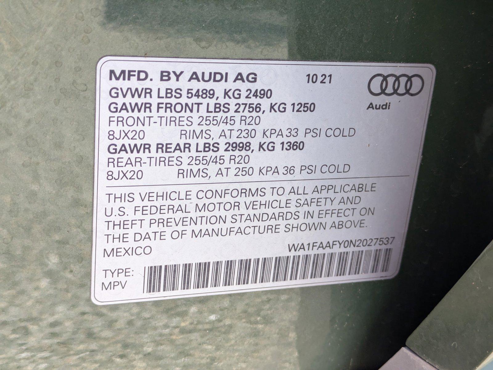 2022 Audi Q5 Vehicle Photo in Sarasota, FL 34231