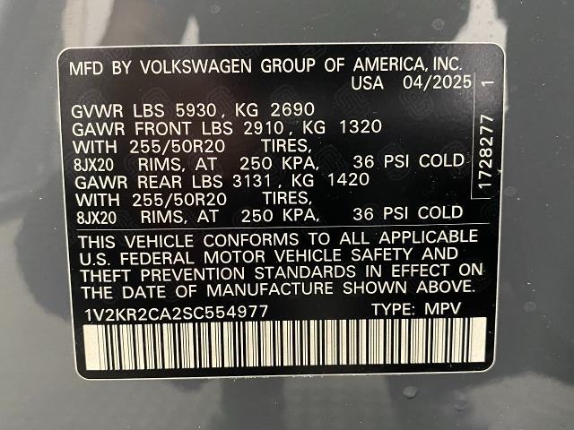 2025 Volkswagen Atlas Vehicle Photo in Appleton, WI 54913