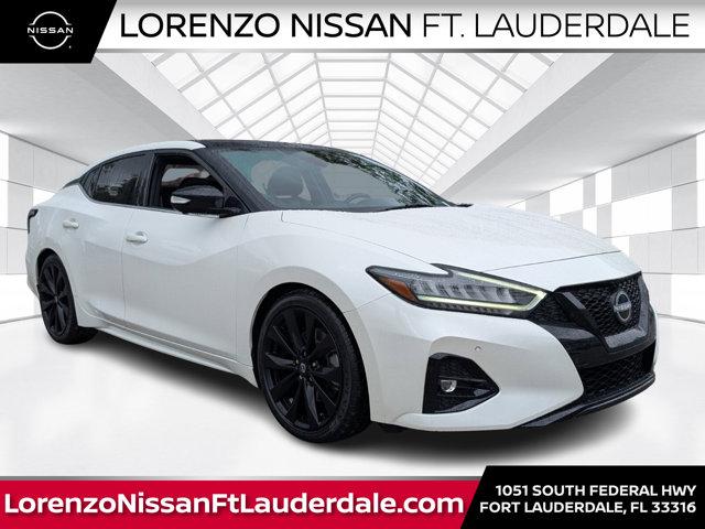 Pearl White Tricoat 2023 Nissan Maxima SR FWD Sedan Front-Wheel Drive Continuously Variable Transmission