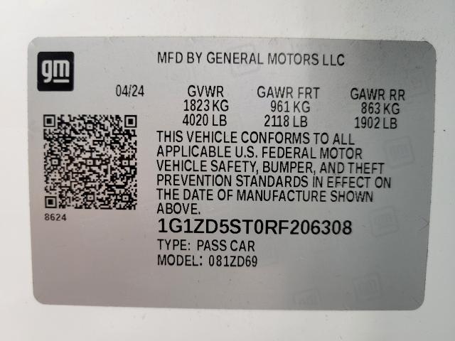 2024 Chevrolet Malibu Vehicle Photo in APPLETON, WI 54914-8833