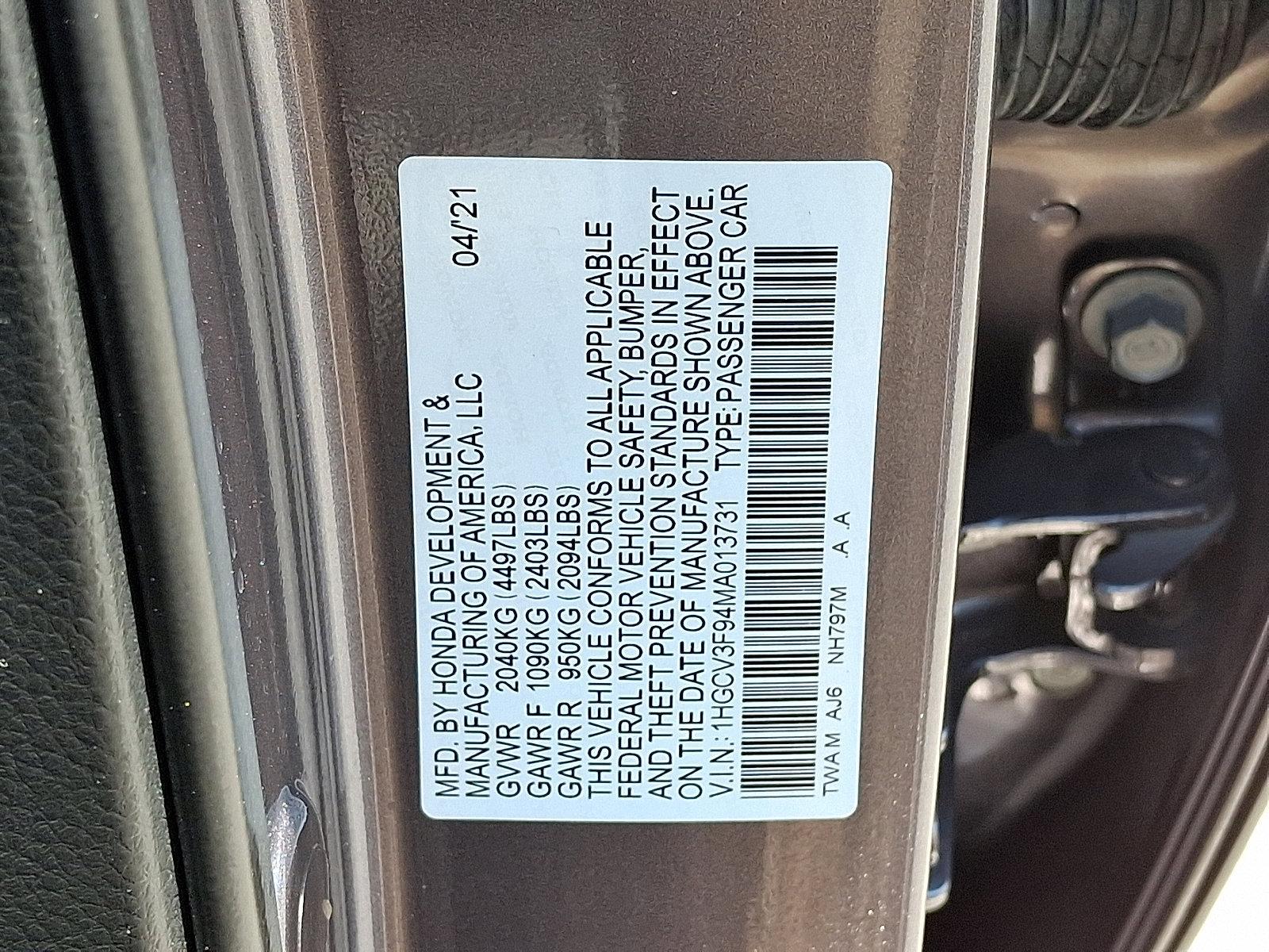 2021 Honda Accord Hybrid Vehicle Photo in Mechanicsburg, PA 17050