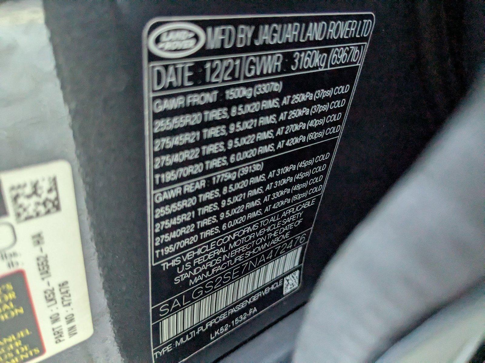 2022 Land Rover Range Rover Vehicle Photo in Pompano Beach, FL 33064