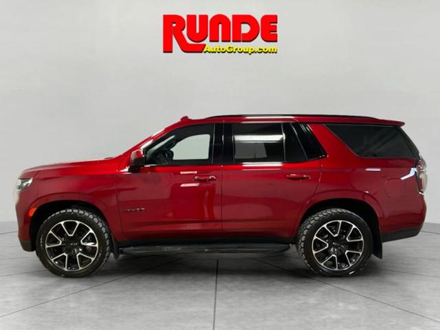Used 2021 Chevrolet Tahoe RST with VIN 1GNSKRKT9MR266642 for sale in Manchester, IA
