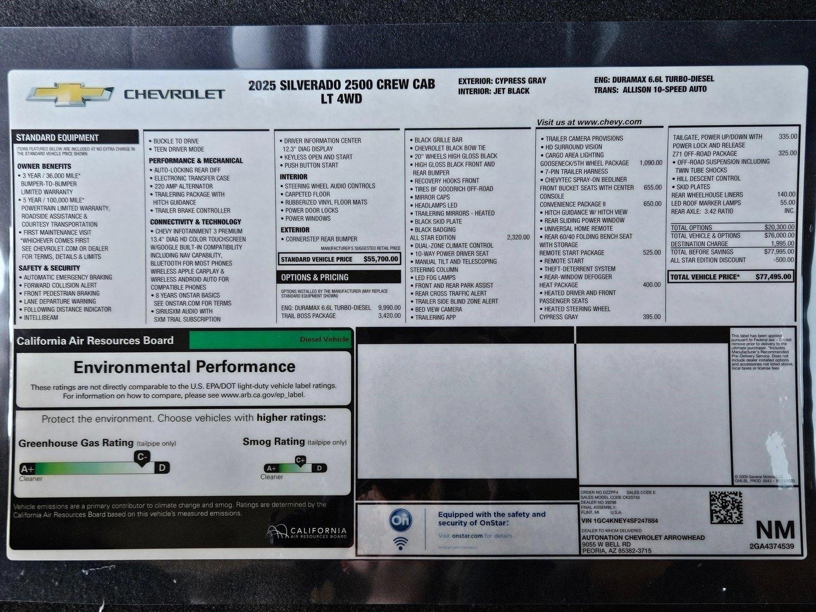 2025 Chevrolet Silverado 2500 HD Vehicle Photo in PEORIA, AZ 85382-3715