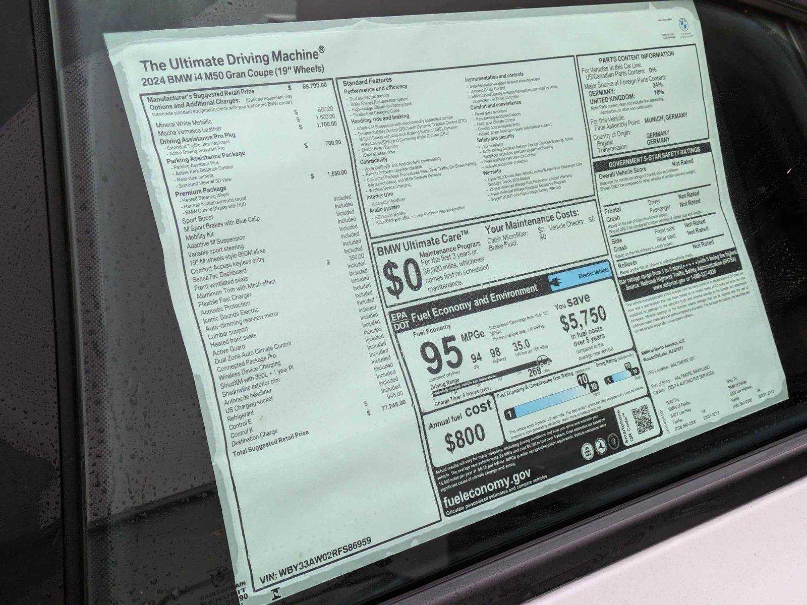 2024 BMW i4 Vehicle Photo in Rockville, MD 20852
