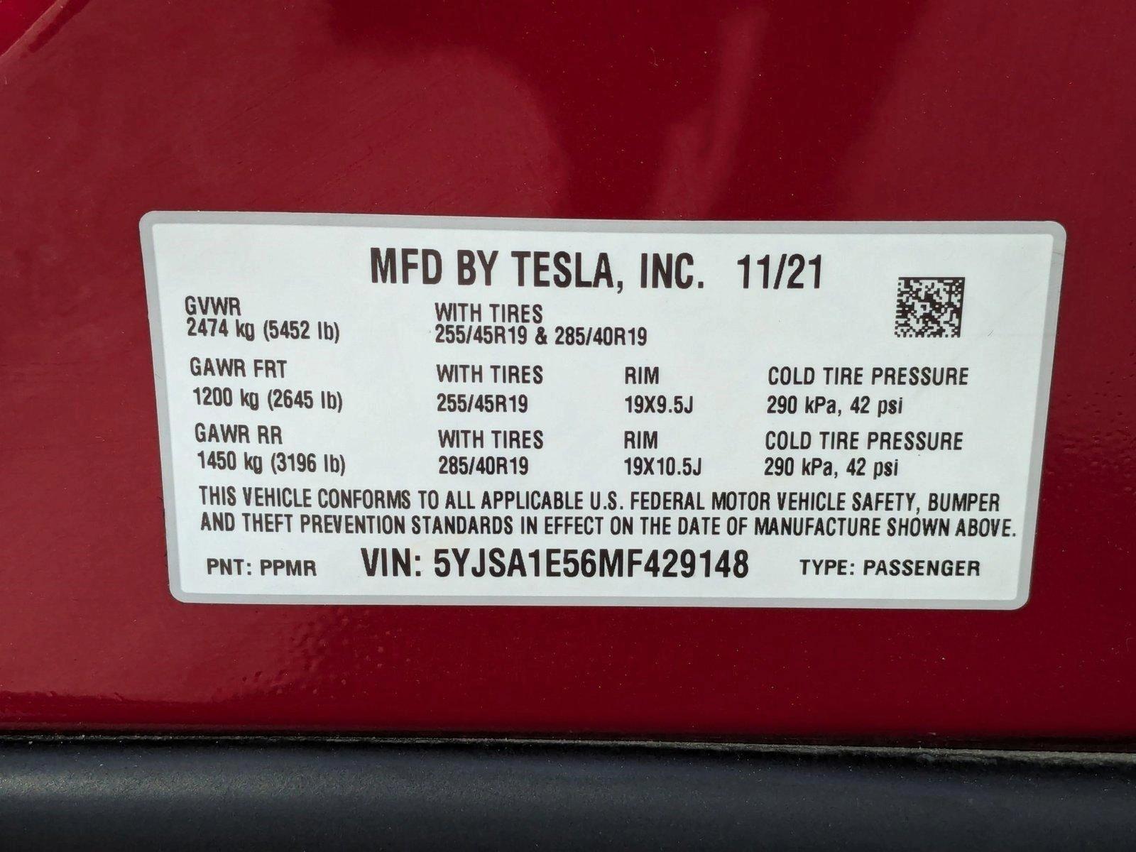 2021 Tesla Model S Vehicle Photo in Panama City, FL 32401