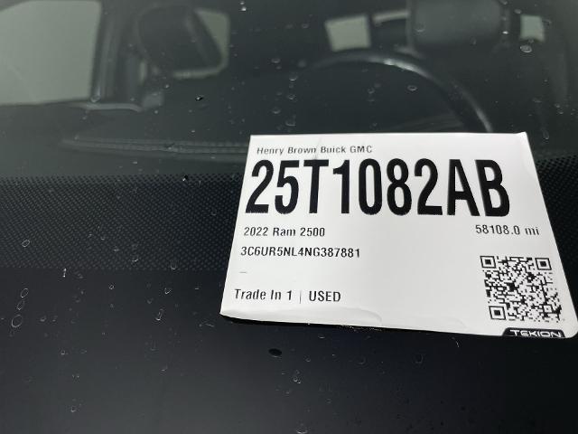2022 Ram 2500 Vehicle Photo in GILBERT, AZ 85297-0402