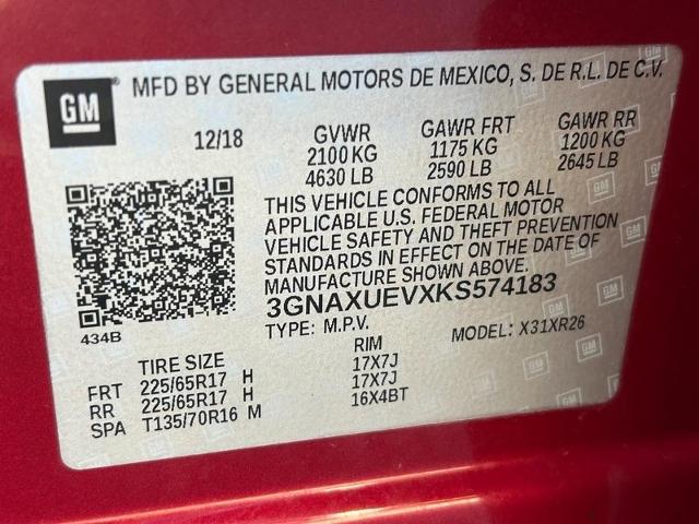 2019 Chevrolet Equinox Vehicle Photo in MIDDLETON, WI 53562-1492